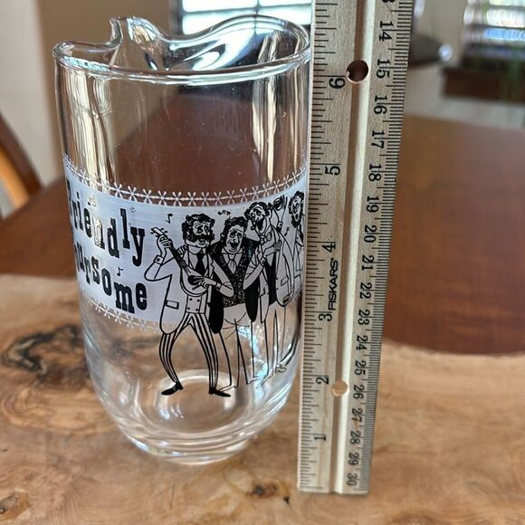 RARE Vintage Friendly Foursome Glassware 3 Piece Cocktail Set Barbershop Quartet - Picture 4 of 11